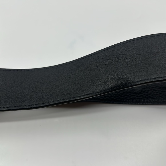 MCM Black Leather Reversible Belt with Silver M Buckle - Picture 15 of 16